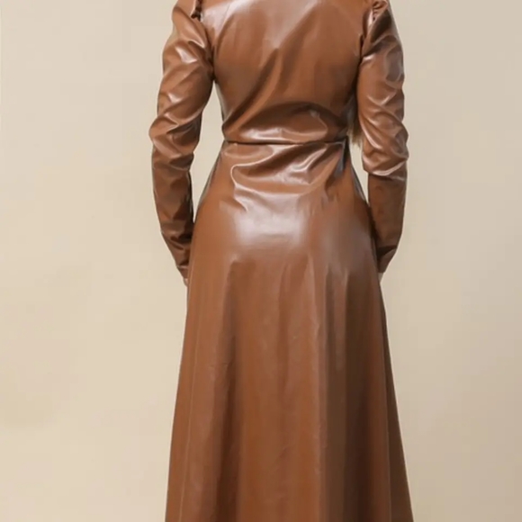 Faux Leather Matrix Dress - Picture 6 of 6